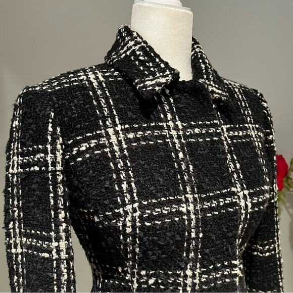 NEW Body Victoria's Secret Wool Windowpane Timeless Classic Plaid Blazer Jacket - Picture 2 of 16
